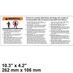 Picture of Decal-Warning