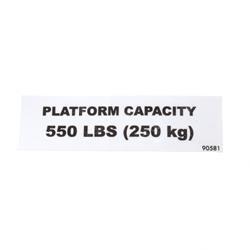 Picture of Decal - Capacity 550lbs Small