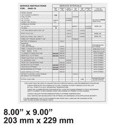 Picture of Decal Service Instruction Plt