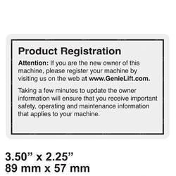 Picture of Decal-Product Registration