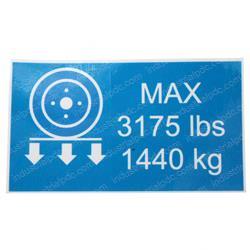 Picture of Decal - Wheel Load 1440kg