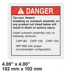 Picture of Decal Danger Tip-Over Outreach