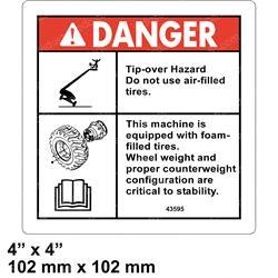 Picture of Decal - Danger Tip-Over Tires