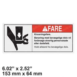 Picture of Decal Danger Crushing Hazard