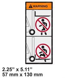 TELEDYNE PRINCETON 604-118 DECAL - WARNING FORKS