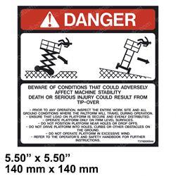 Picture of Decal - Danger Pot Holes