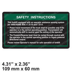 Picture of Decal - Safety Instructions
