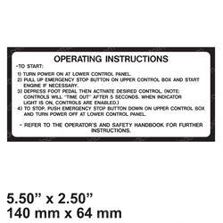 Picture of Decal - Op. Instructions