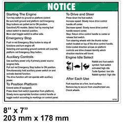 Picture of Decal - Notice Operating Instrn