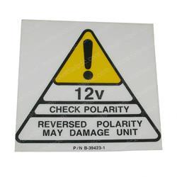 Picture of Decal - Caution Polarity