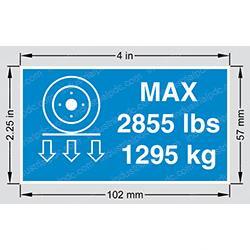 Picture of Max Wheel Load 2855 Lbs.