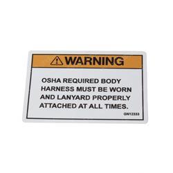 Picture of Decal Caution Body Belt Boom
