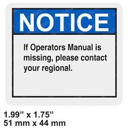 Picture of Decal - Notice Operator Manual