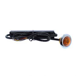 sy1rled-a WARNING LIGHT - 1 ROUND - AMBER W/ AMBER LENS