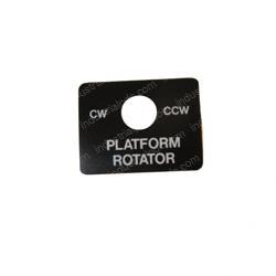 Picture of Decal - Placard Pltfm Rotator