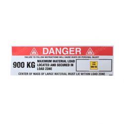 Picture of Decal - Warning Load Zone Ce