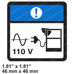 Picture of Decal - 110v Power to Cage
