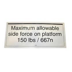 Picture of Decal Max Side Force