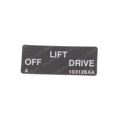 Picture of Decal - Off Lift Drive
