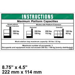 Picture of Decal - Max Capacity 350lbs