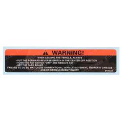 sy76522 DECAL - WARNING - WHEN LEAVING VECHICLE