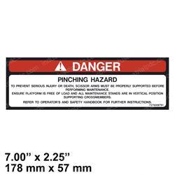 Picture of Decal - Danger Pinching Hazard