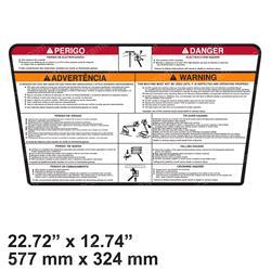 JLG 1705895 DECAL - WARNING (BRZ POR/E)