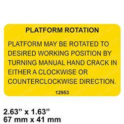 Picture of Decal Plat.rotation Intruc