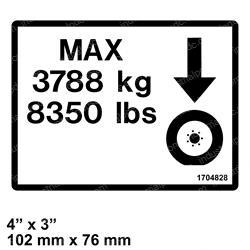 Picture of Decal - Max Tire Load 8350#