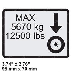 Picture of Decal-Max Tire Load