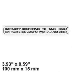 Picture of Decal - Capacity Ansi B56.1