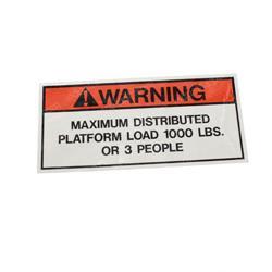 Picture of Decal - Warning Max Load