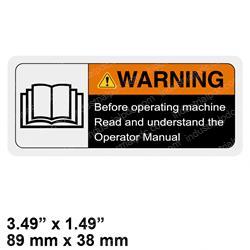 Picture of Decal Before Oper. Warning