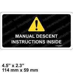 Picture of Decal - Manual Descent