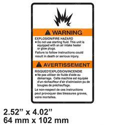 Picture of Decal Warning Explosion