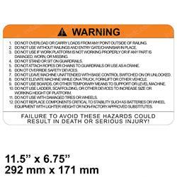 Picture of Decal - Warning Other Hazards