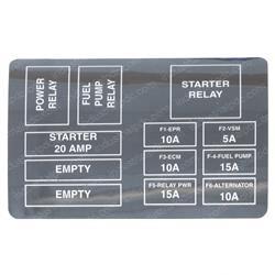 Picture of Decal - Fuse Box Relay