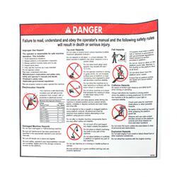 Picture of Decal - Danger Panel