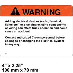 Picture of Warning Electrical Additions