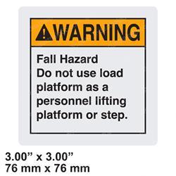Picture of Decal Warning Fall Hazard