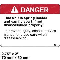 CROWN CR069042 DECAL - DANGER SPRING LOADED