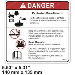 Picture of Decal - Explosion/Burn Hazard