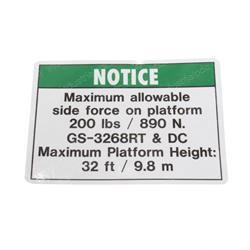 Picture of Decal Notice Side Frc 3268ansi