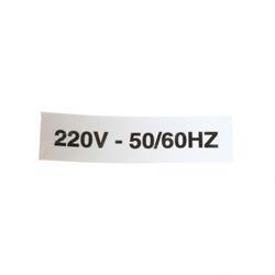 Picture of Nameplate 220v-50/60hz
