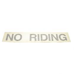 Picture of Decal No Riding Blk