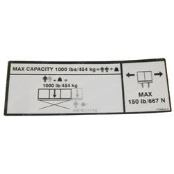 Picture of Decal Capacity 1000lb - 454kg