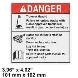 Picture of Decal - Danger Tip-Over Trax