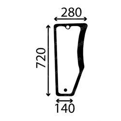 Picture of Tractor Cab Front Lower Glass
