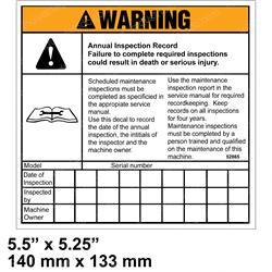 Picture of Decal - Annual Inspection