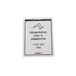 Picture of Decal Power to Platform 115v